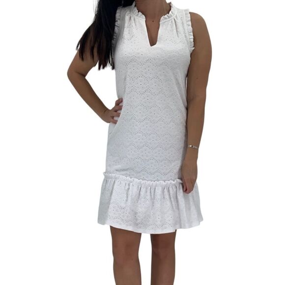 Michael Michael Kors Midi Dress In White - Picture 1 of 7